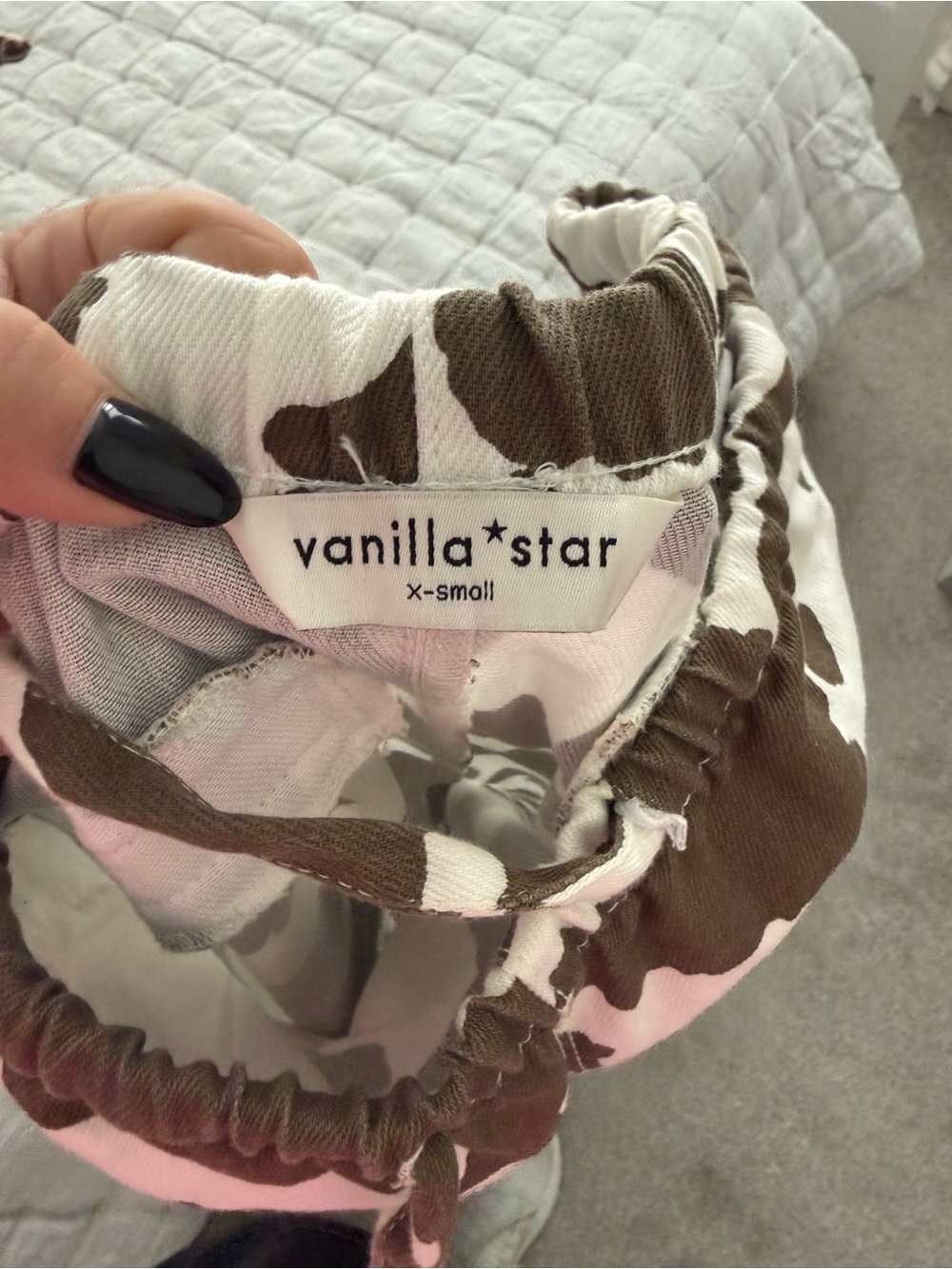 Vanilla Star Brown and White Cow Print Sweatpants View 4